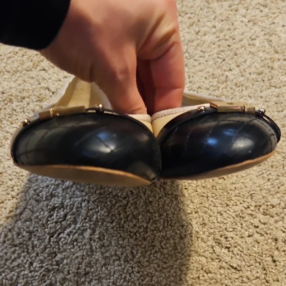Marc Fisher Beige and Black Flats - Picture 5 of 6